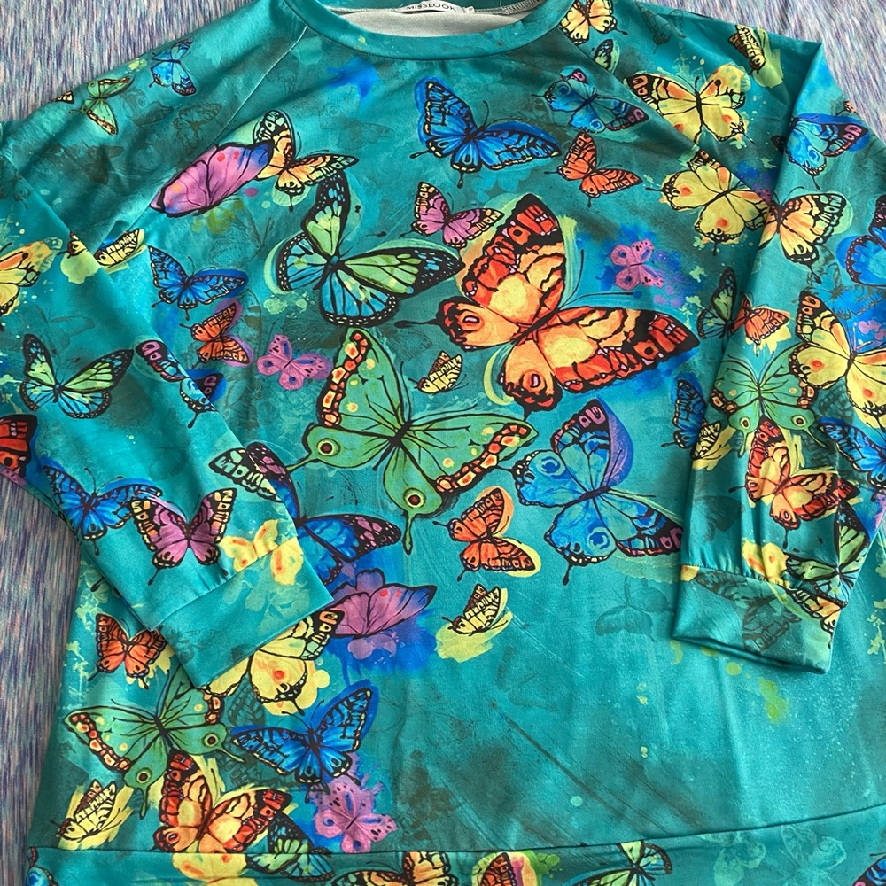 Women’s colorful butterfly shirt